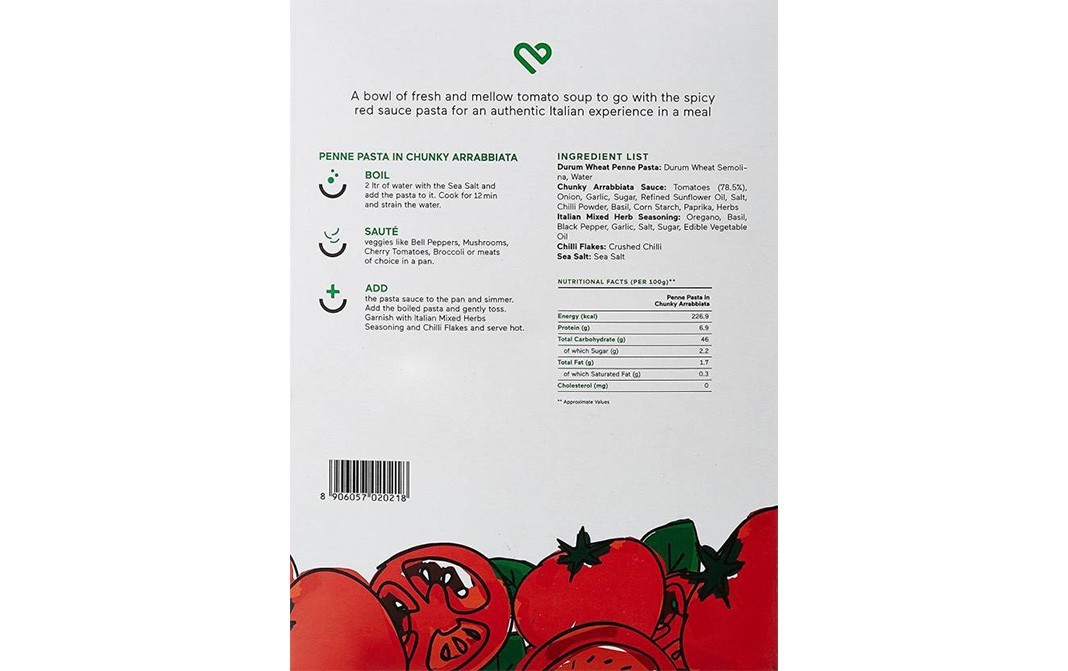 Chef's Basket Pasta Box Chunky Arrabbiata   Box  531 grams